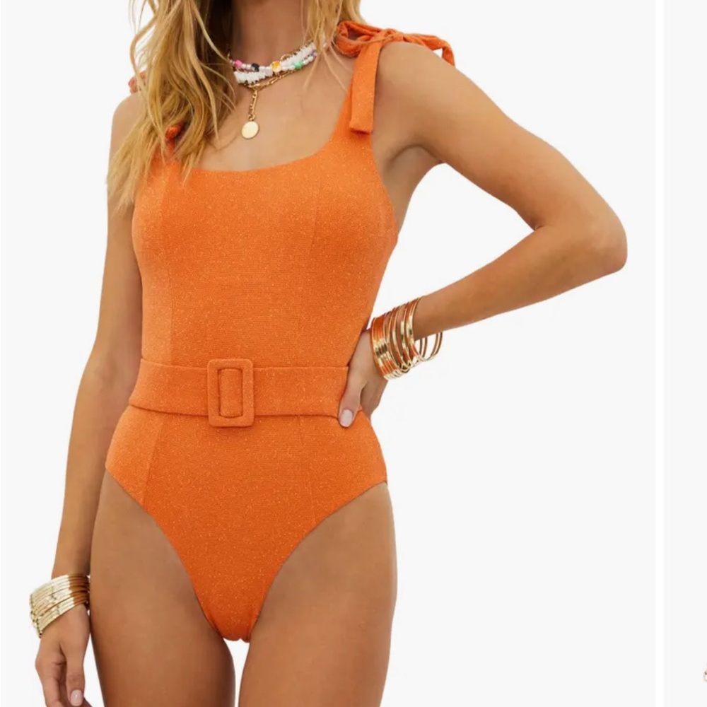 Orange  One Piece Swimsuit